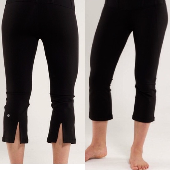 lululemon capris with slits